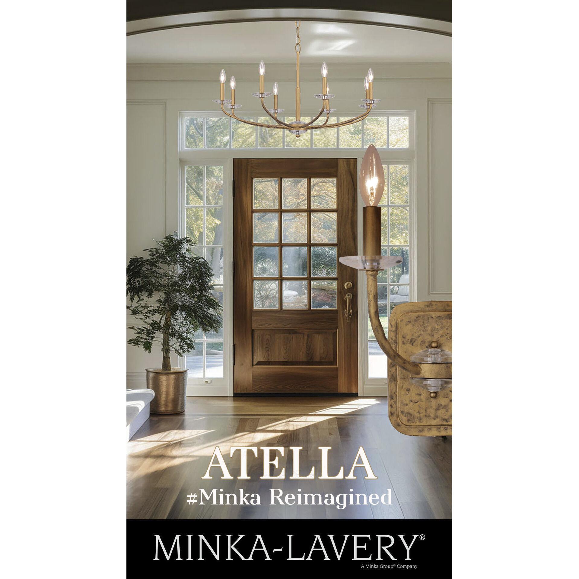 Atella 5 Light 12 inch Ashen Gold Wall Sconce Wall Light